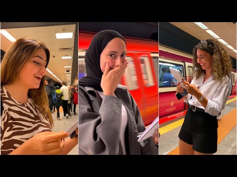 Drawing realistic portraits of strangers on the subway  Best Surprise Reactions