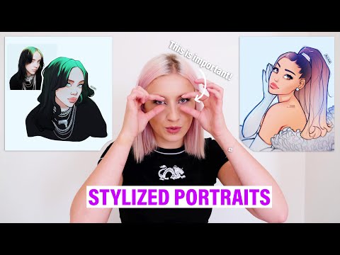 How To Draw Stylized Portraits that actually look like the person you39re drawing
