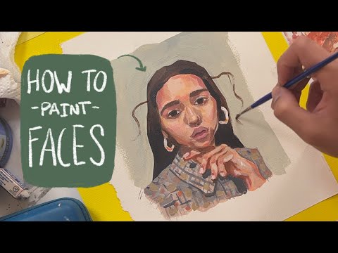 How to paint portraits with acrylic paint  real time tutorial 