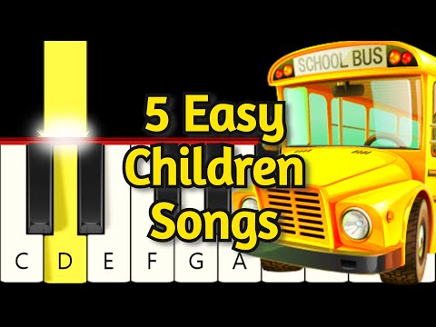 5 Very Easy Children Songs  Very Easy Piano tutorial