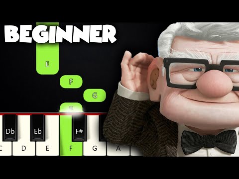 Married Life  BEGINNER PIANO TUTORIAL  SHEET MUSIC by Betacustic