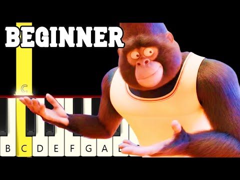 A Sky Full Of Stars  Sing 2  Very Easy and Slow Piano tutorial  Only White Keys