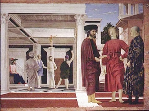 quotLa Flagellationquot de Piero della Francesca  vers 1460 Muse national des Marches Urbino Italie