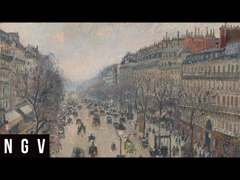 CAMILLE PISSARROS BOULEVARD MONTMARTRE MORNING CLOUDY WEATHER