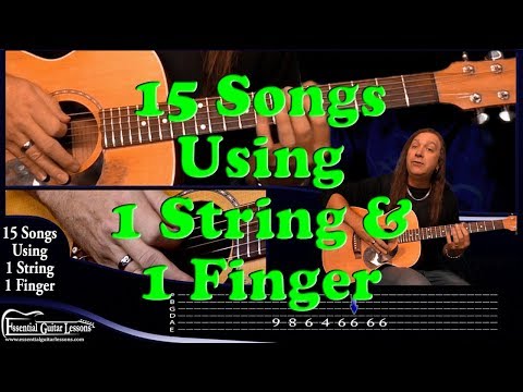 15 1 String Guitar Songs  Beginners Guitar Songs  Easy Songs to Play on Guitar