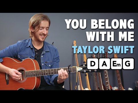 The EASIEST Taylor Swift Song quotYou Belong With Mequot Guitar Tutorial