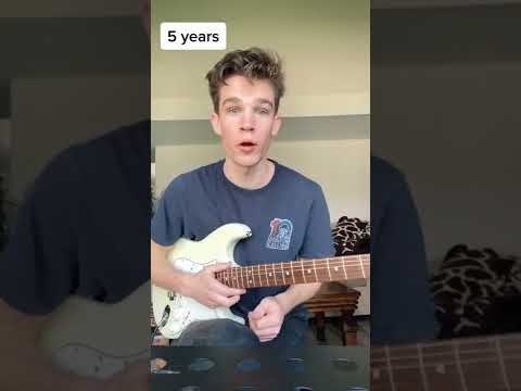 Progress playing guitar from Day 110 Years