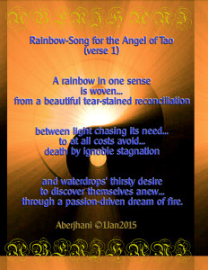 Rainbow Song for the Angel of Tao poem and typographic art copyright by Aberjhani 8L