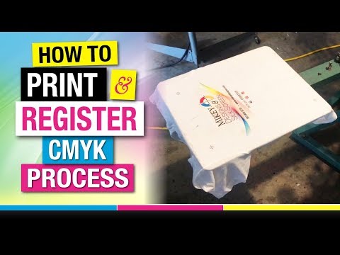 How to Register and Screen Print CMYK 4 Color Process on White T Shirts