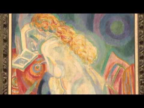 Female Nude Reading Robert Delaunay