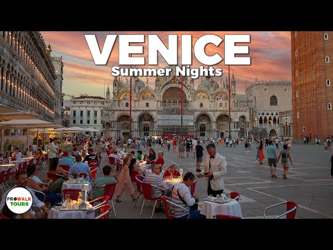 Venice Italy Evening Walk  4K 60fps  with Captions