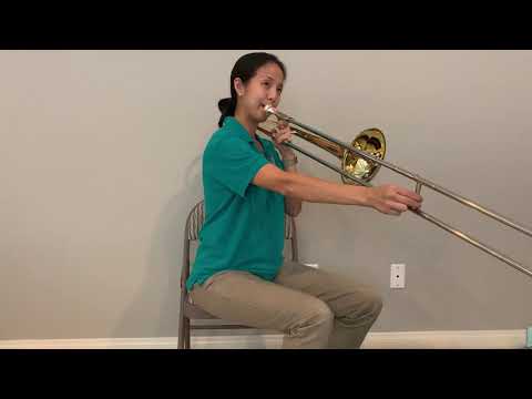 Trombone  lesson 1  first 5 notes beginning band