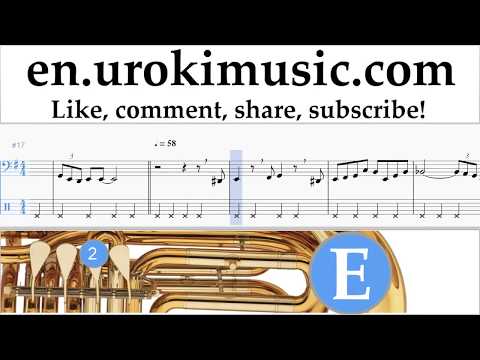 How to Play Tuba The Pink Panther  Theme Song Tabs Part2 umi352