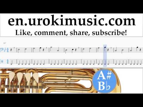 How to Play Tuba Lukas Graham  7 Years Tabs Part1 exercises scales umi352