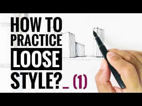 How to practice loose style  Urban Sketch TutorialBeginners Exercise SeriesLearning of Ink Lines