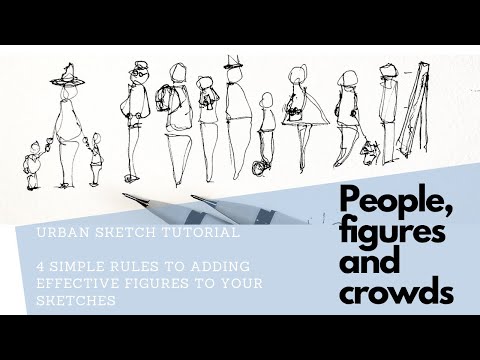 URBAN SKETCHING PEOPLE  4 simple rules to add figures to your urban scenes  Sketching tutorial