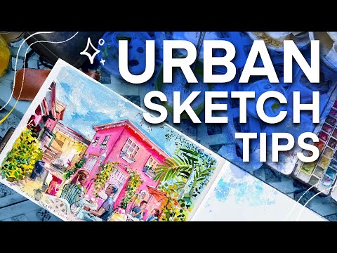 5 Urban Sketching Tips  Gouache Painting at a Coffee Shop