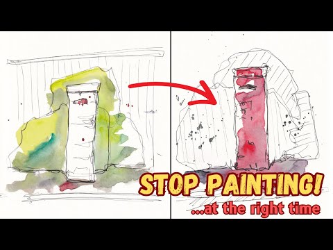STOP PAINTING Negative Space  A Loose Urban Sketching Tutorial  How to Sketch for Beginners