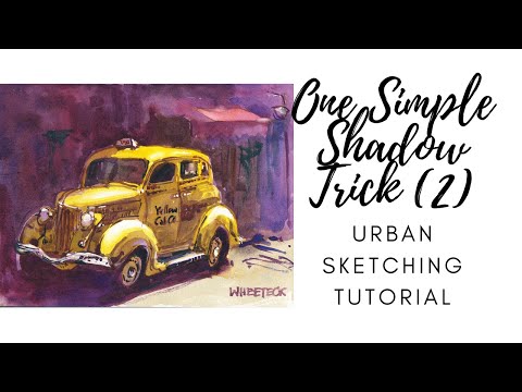 One Simple Shadow Trick 2  Urban Sketching Tutorial 12 min
