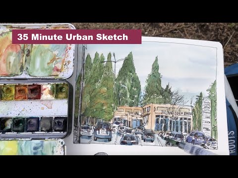 How to Urban Sketch Using Pen and Watercolors Full Process with Tips