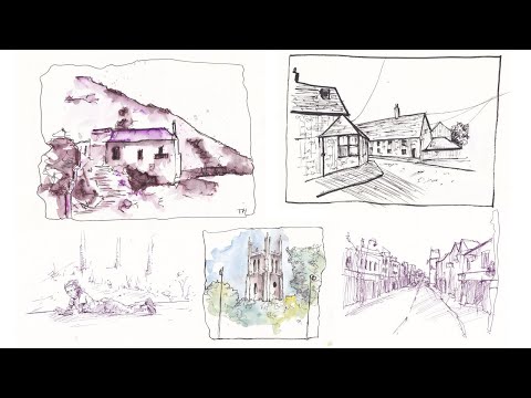 Advanced Hatching Build Natural Textures and Shadows Together  Urban Sketching Tutorial
