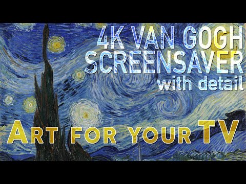 VINCENT VAN GOGH Vintage Art TV  Framed Art Slideshow  PostImpressionist Painting Screensaver 4k