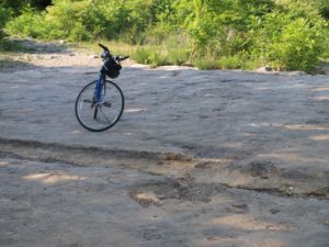 bicycle on rocks