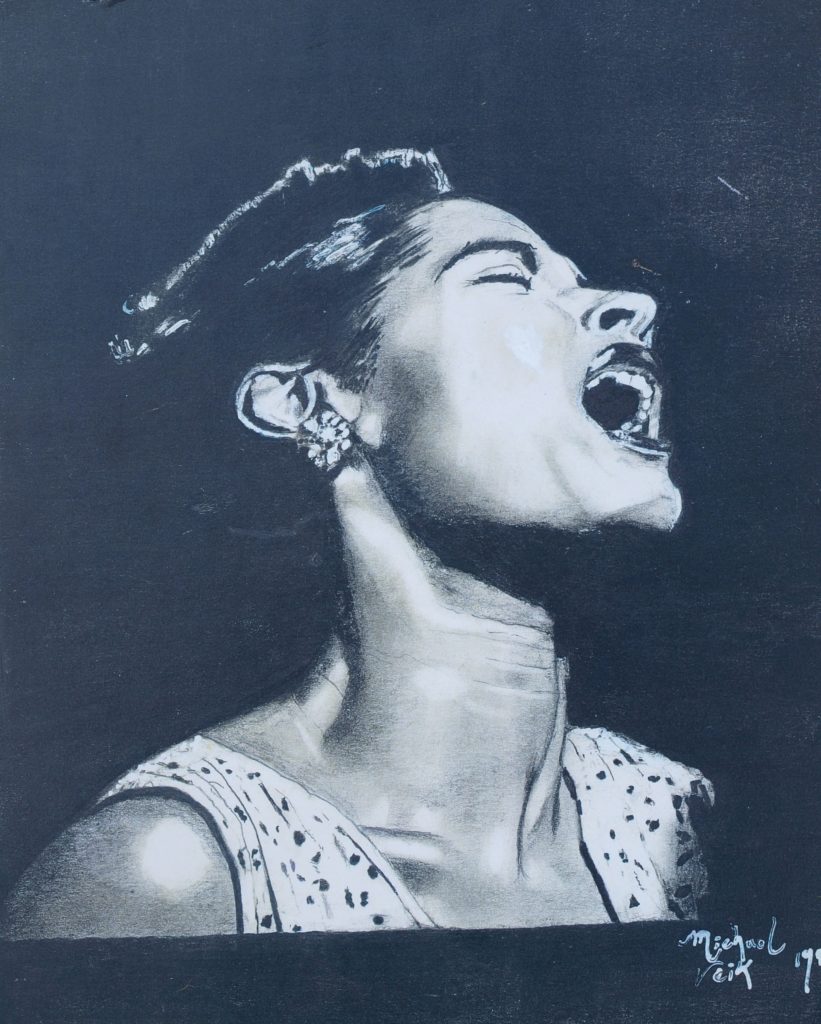 Billie Hilliday by Michael Veik drawing Billie Hilliday by Michael Veik drawing