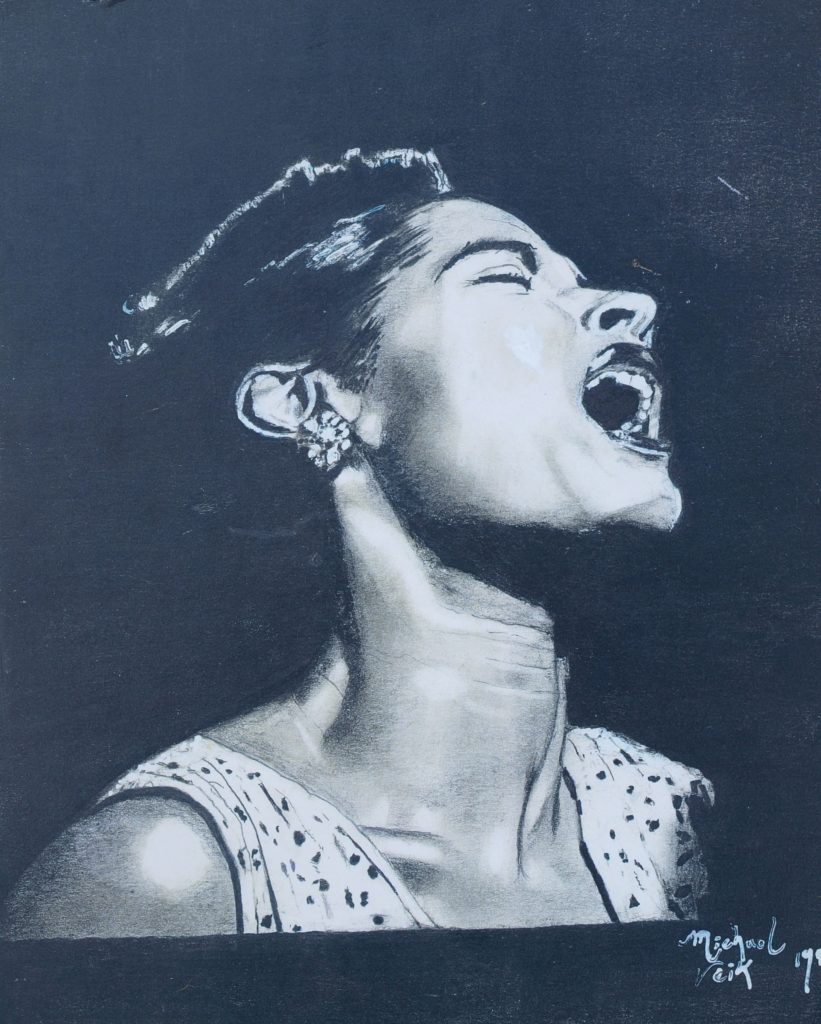 Billie Hilliday by Michael Veik drawing