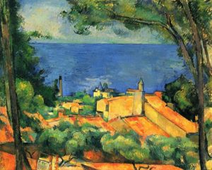 Paintings and Images by Cezanne_Estaque mit roten