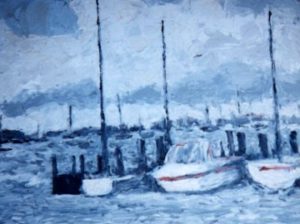 modern impressionism landscapes_connecticut boats beside ocean