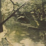 modern impressionism landscapes_creek with shadows