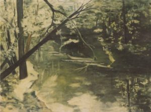 modern impressionism landscapes_creek with shadows