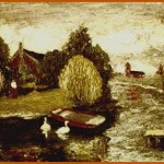 modern impressionism landscapes_lansdcape with ducks