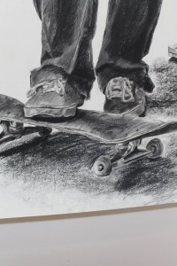 Skateboard-charcoal-drawing